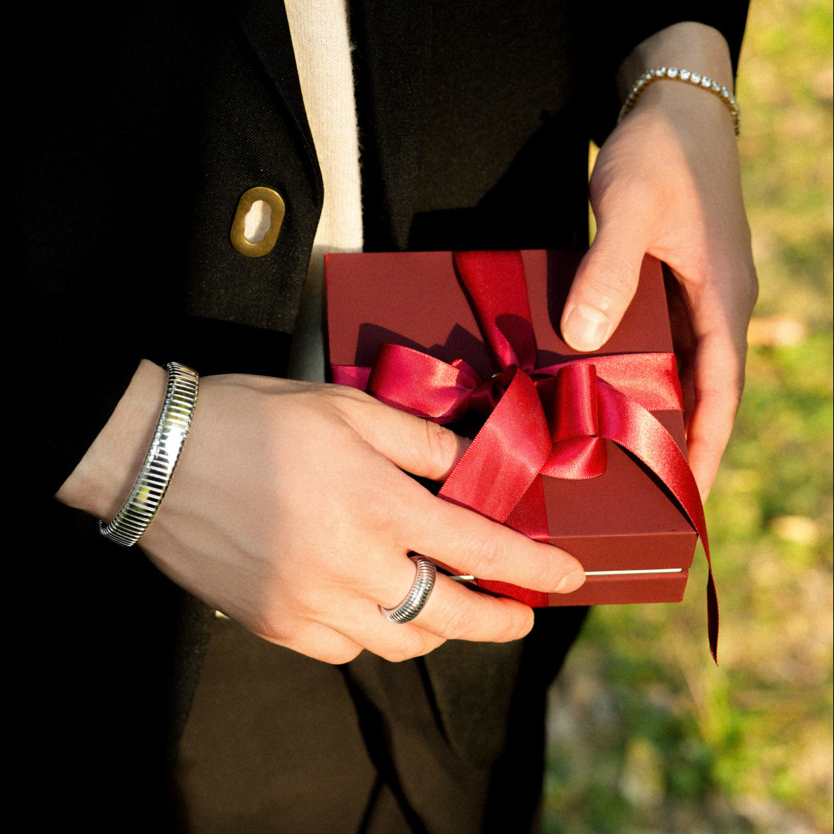 Wide Gladiatorl Minimalist Silver Bracelet