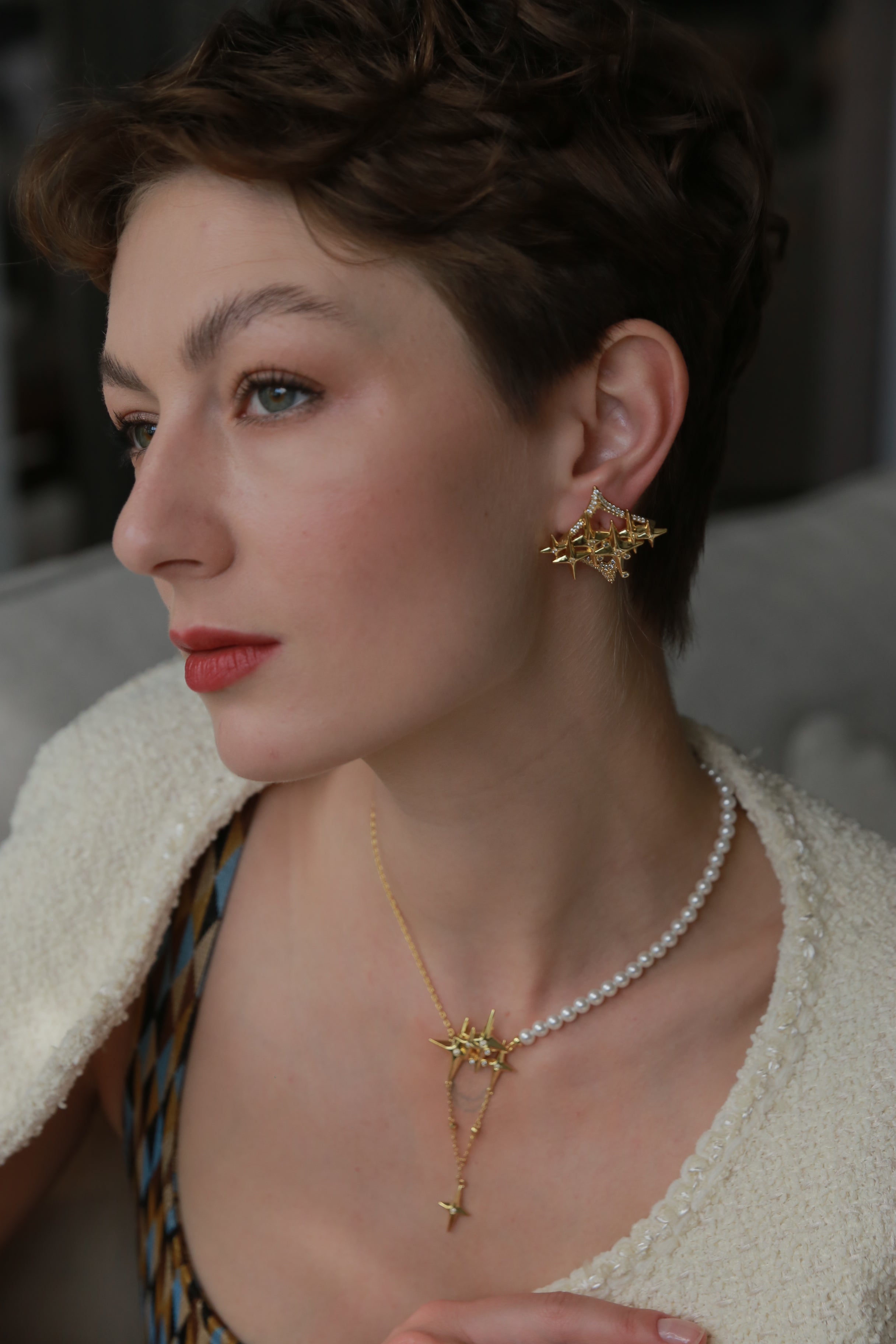 Golden Starry Necklace