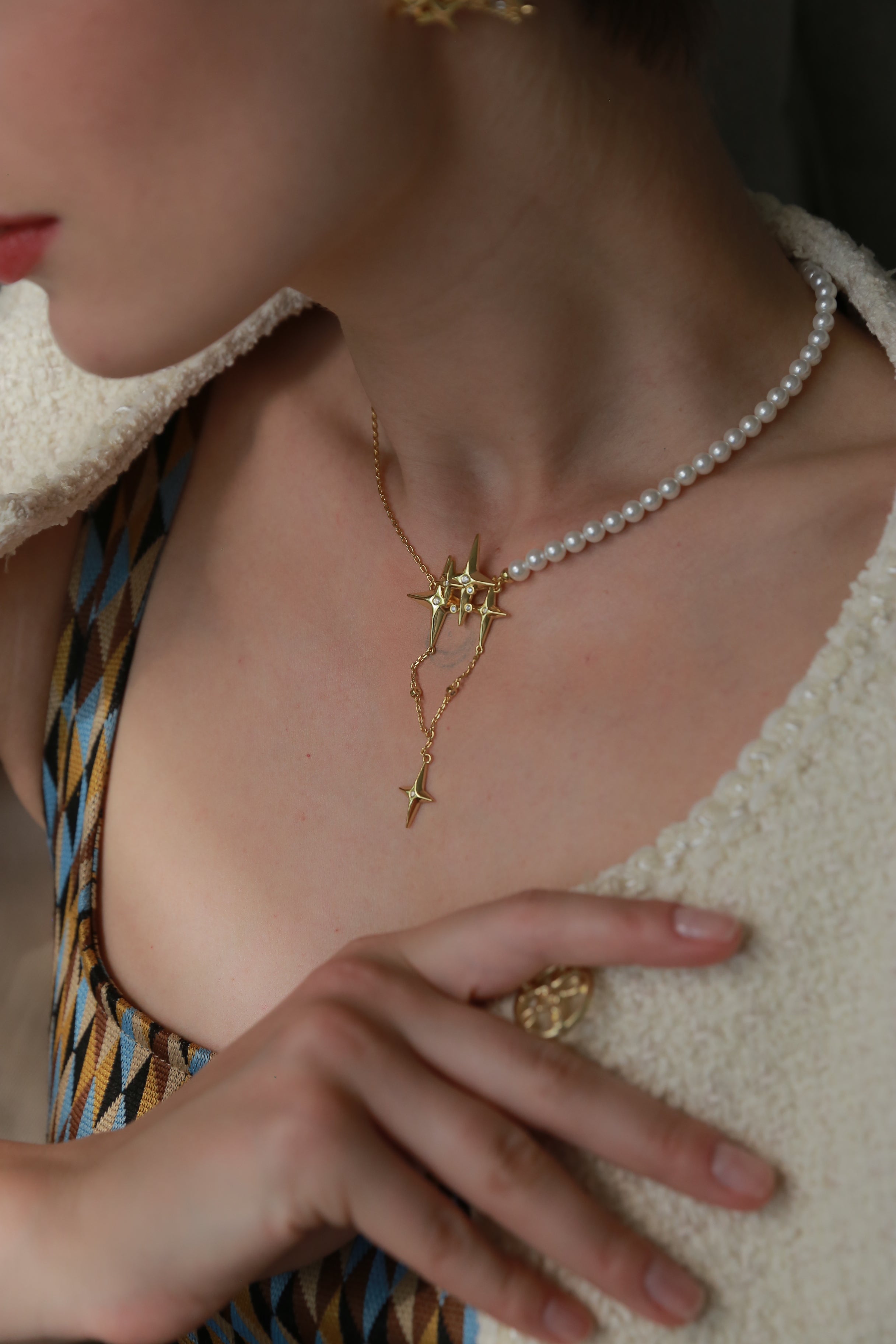 Golden Starry Necklace