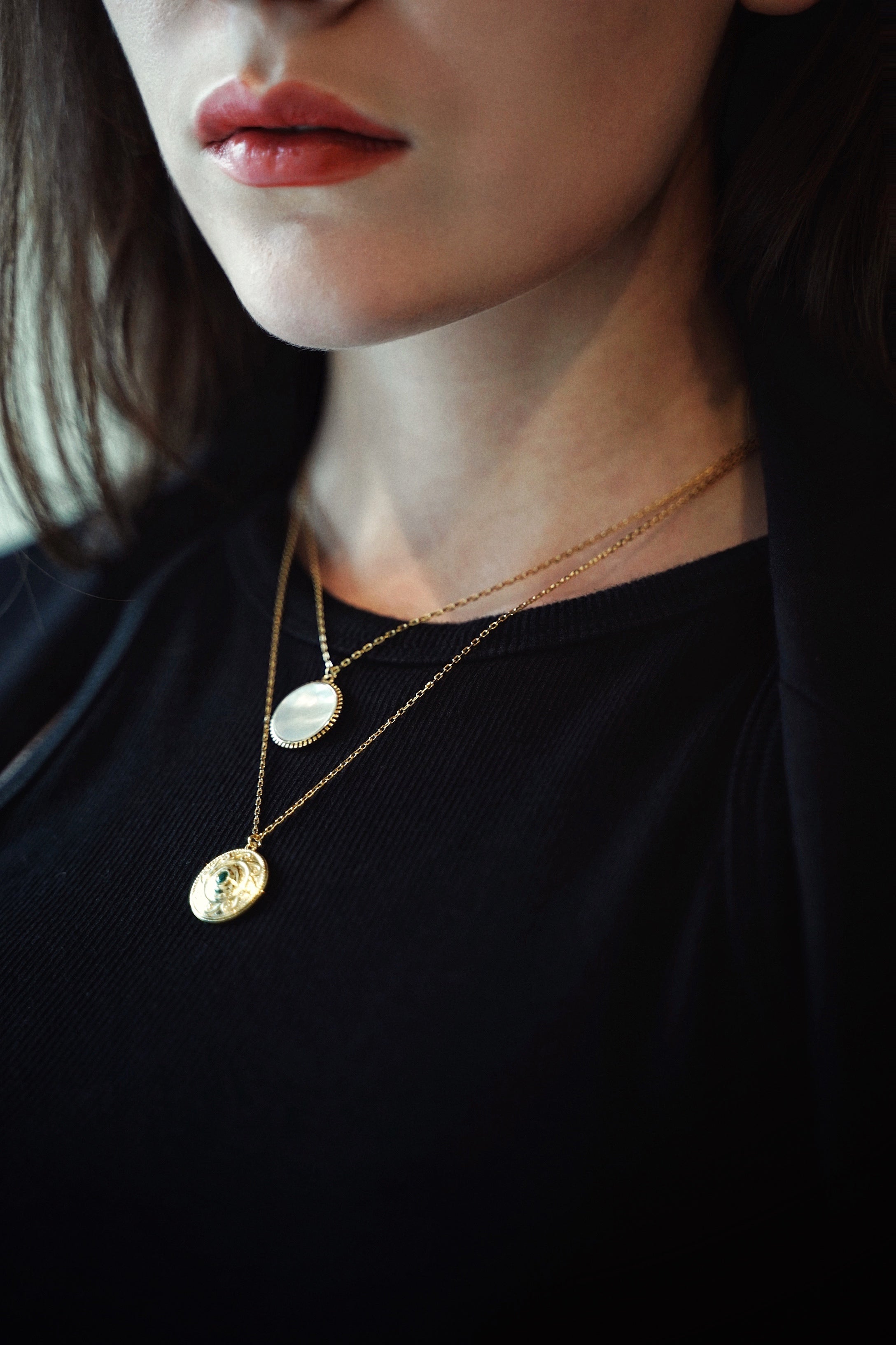 Compass Layered Necklace Set