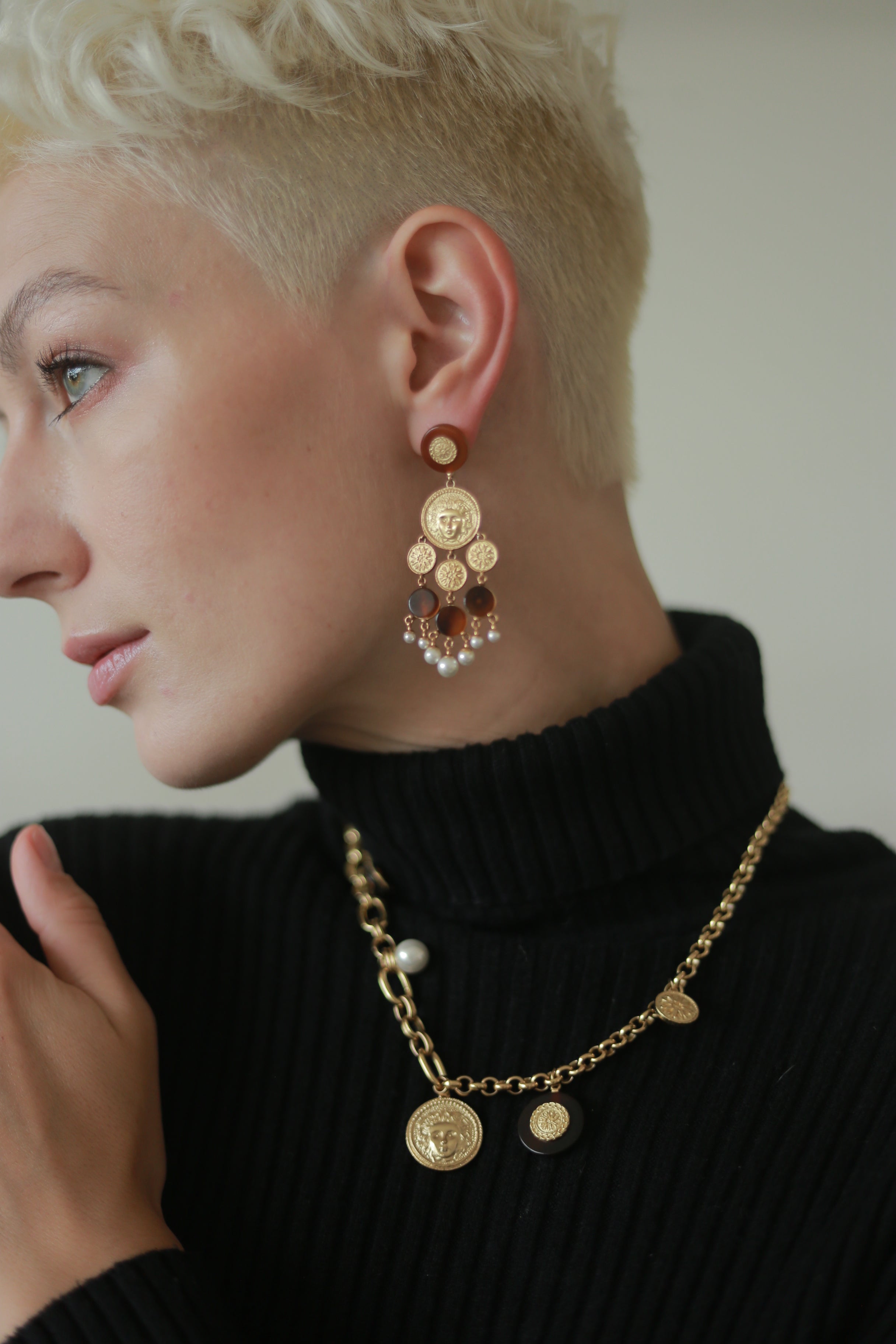 Retro Coin Tassel Earrings