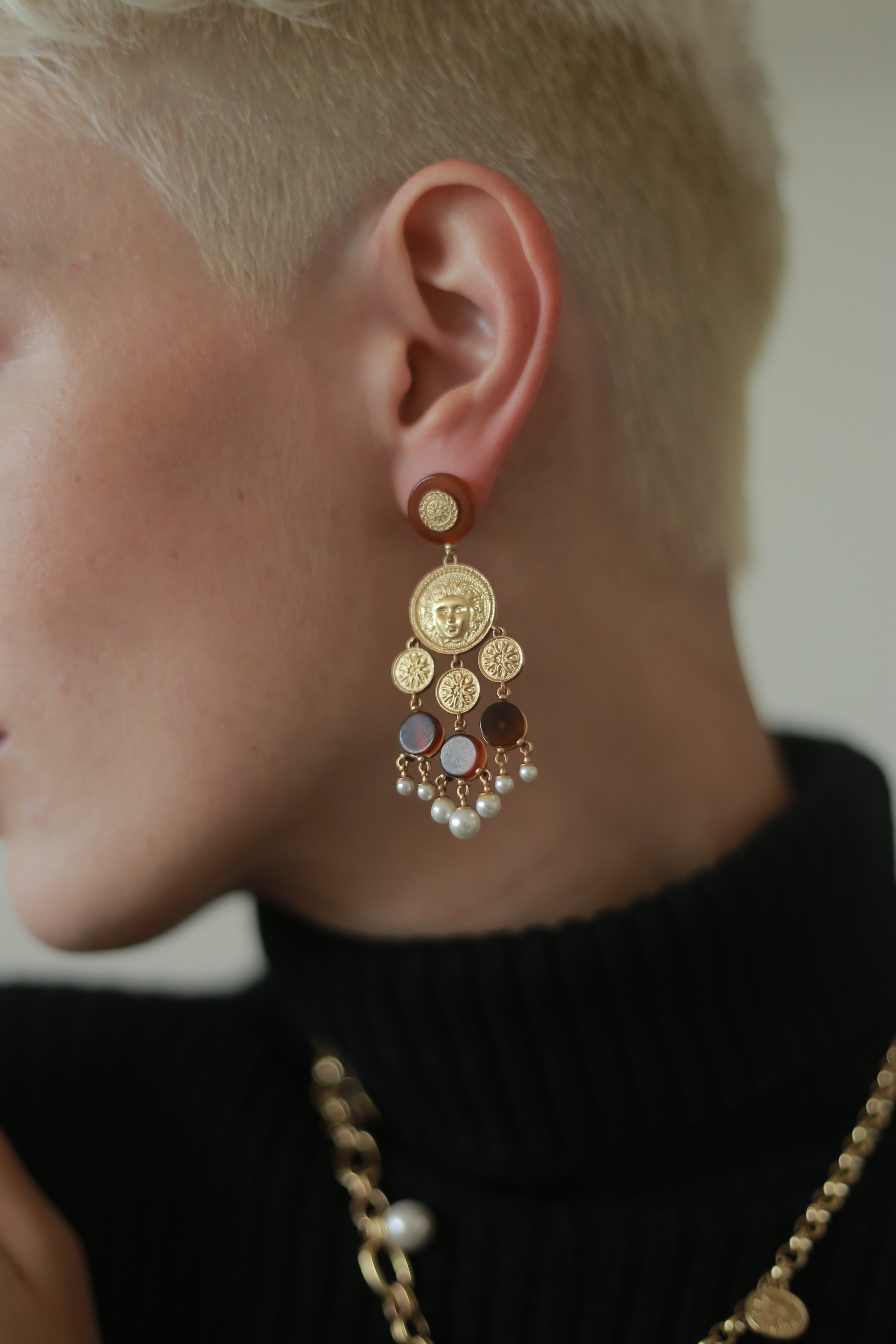 Retro Coin Tassel Earrings