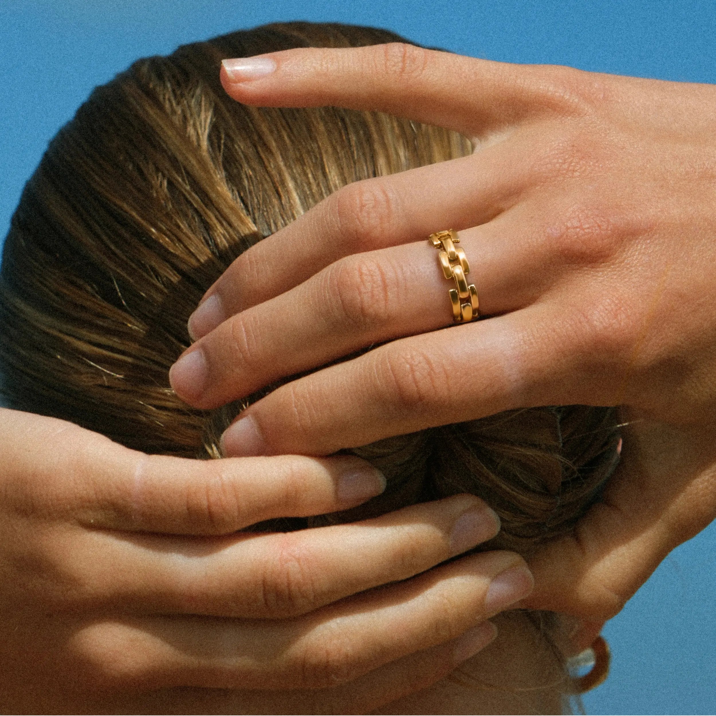 Rome Chain Rings - Gold