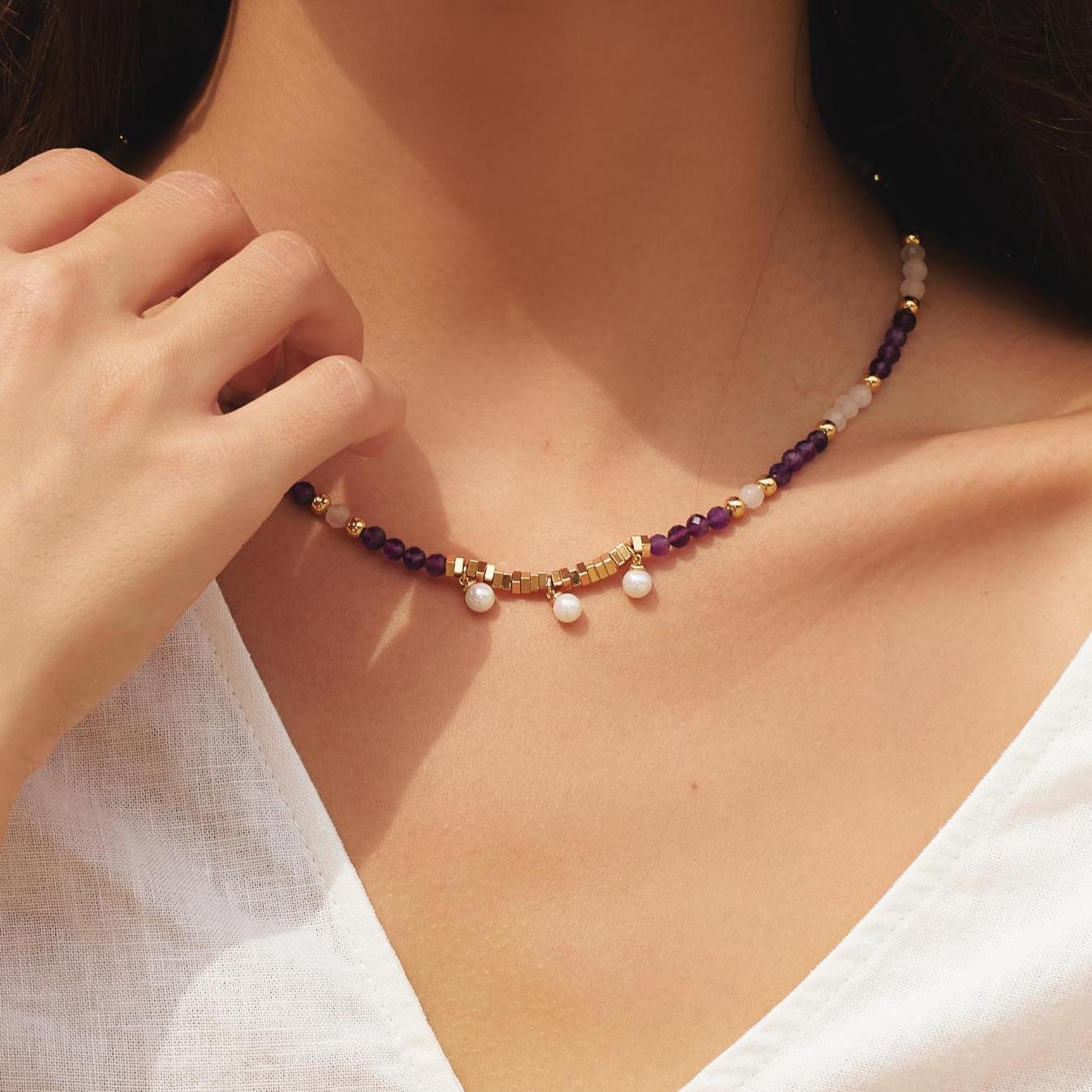 Poseidon Purple Necklace