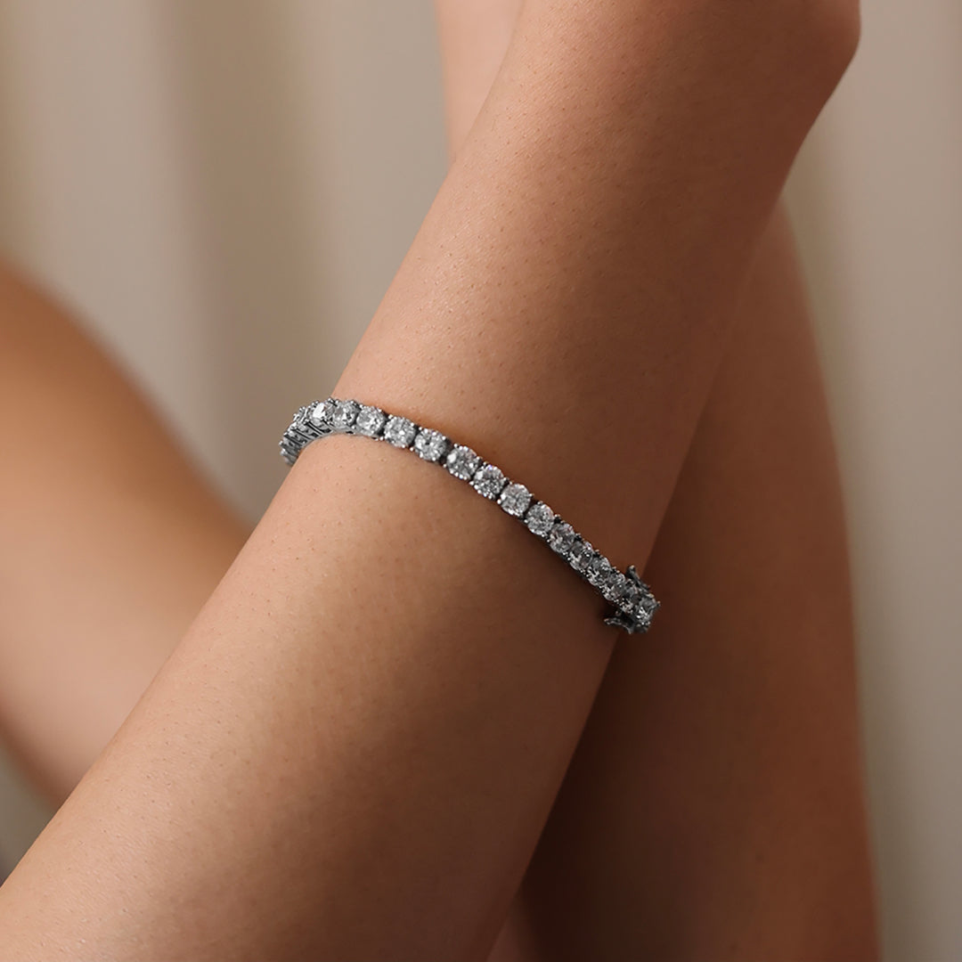 Römisches Silber-Tennisarmband „Dusk“