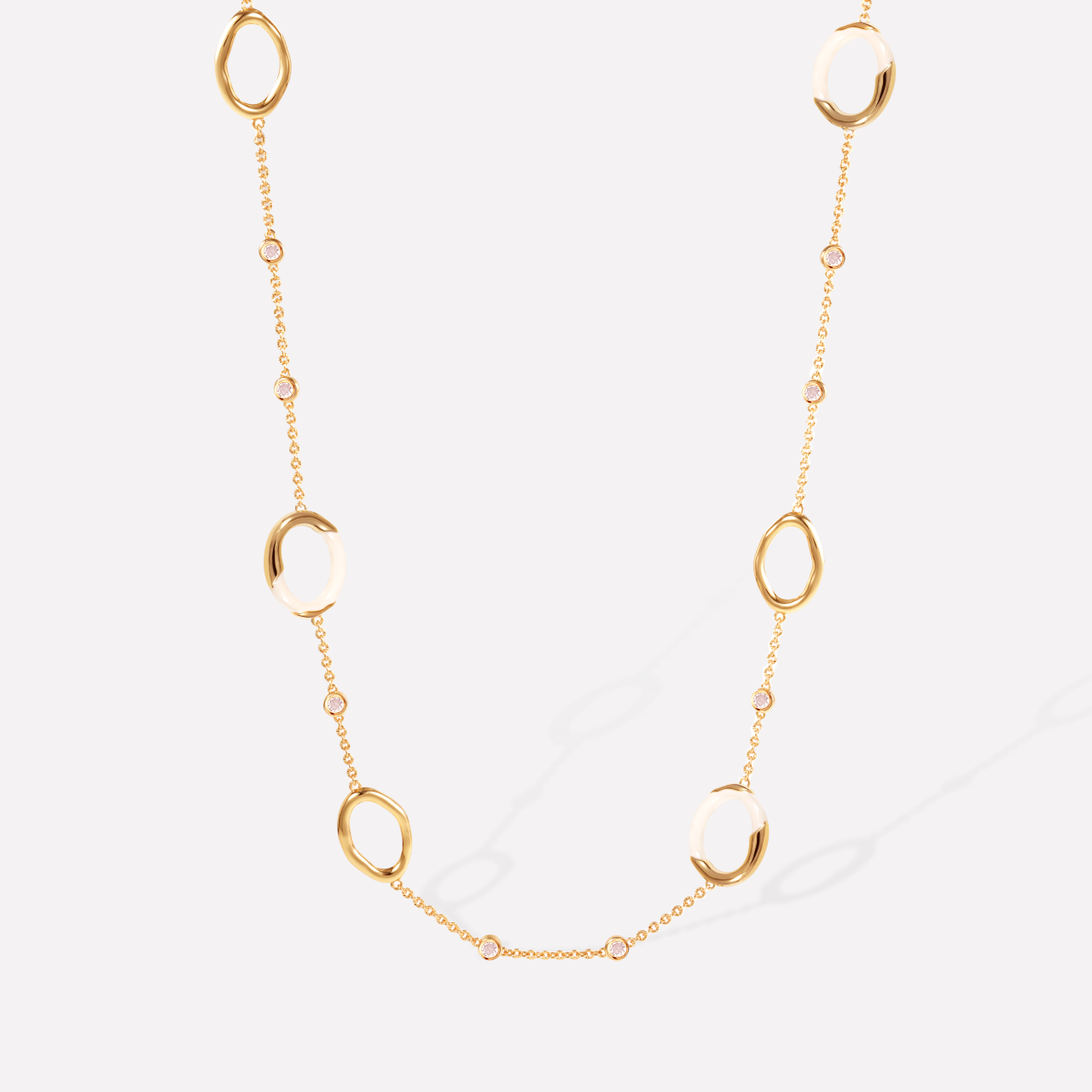 Time Ripples Round Long Necklace