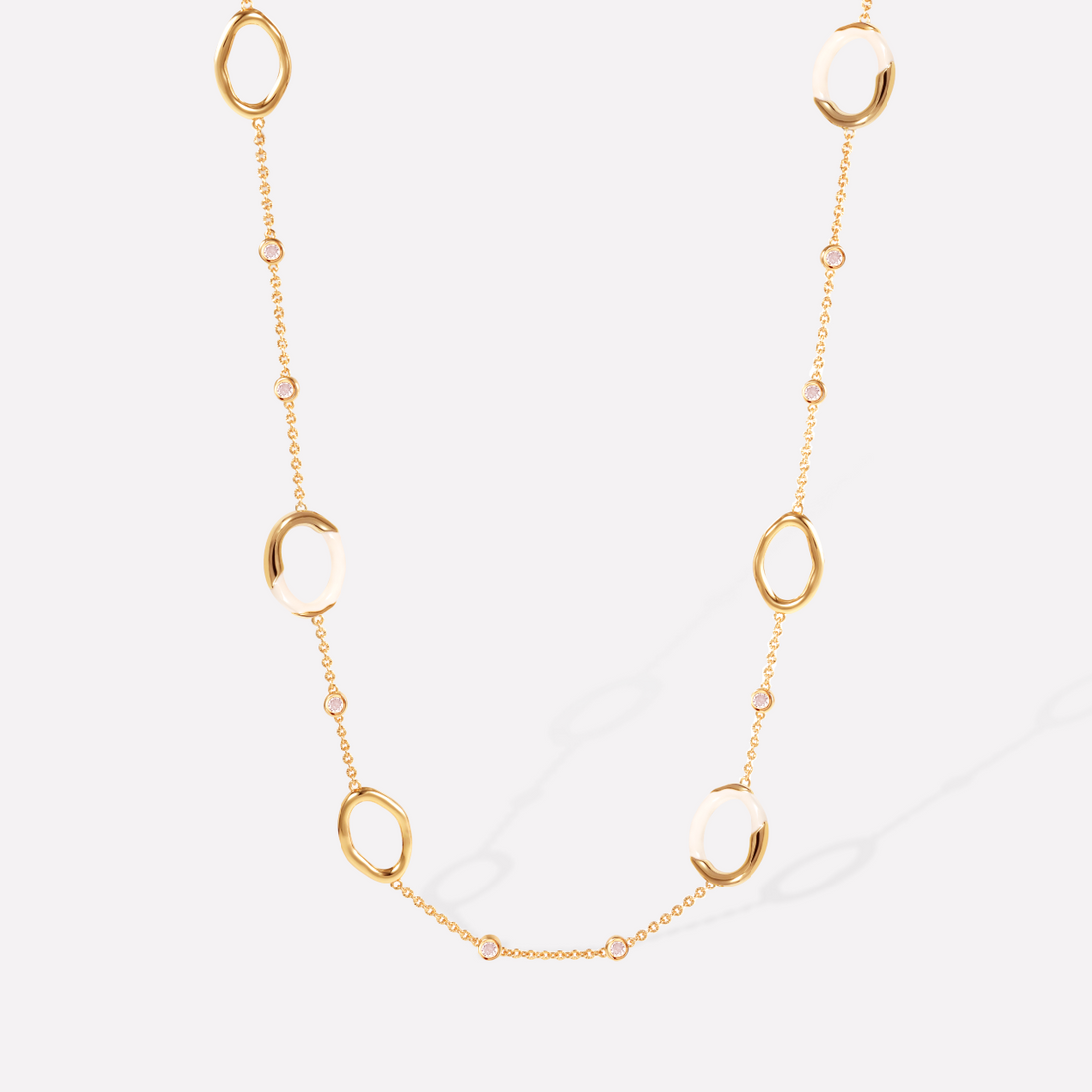 Time Ripples Round Long Necklace