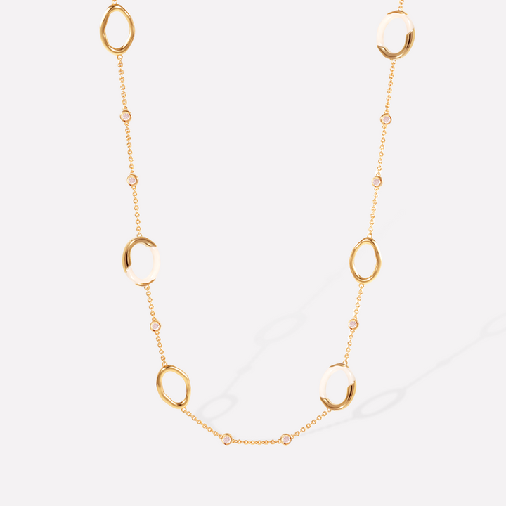 Time Ripples Round Long Necklace