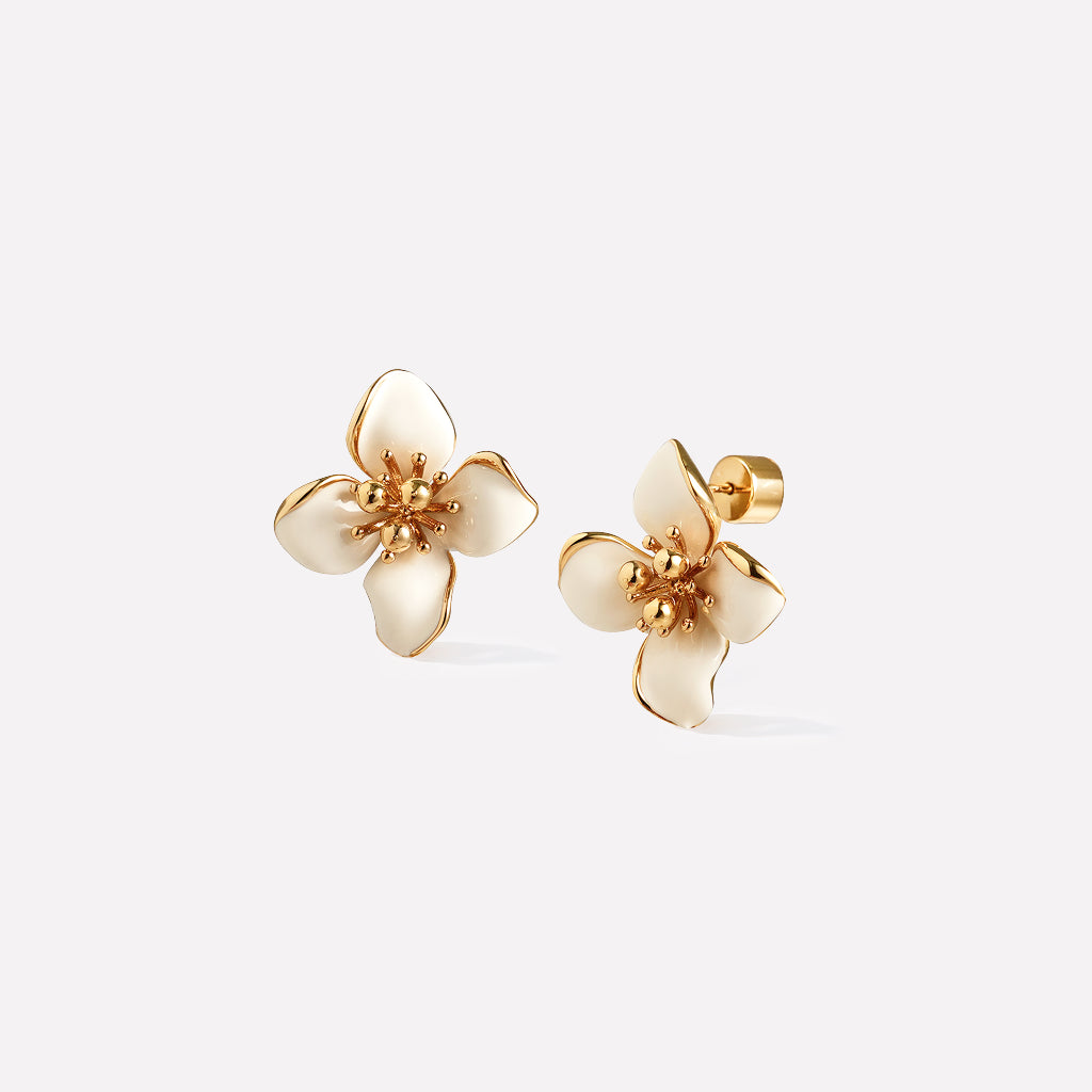 Iris Blossom Stud Earrings