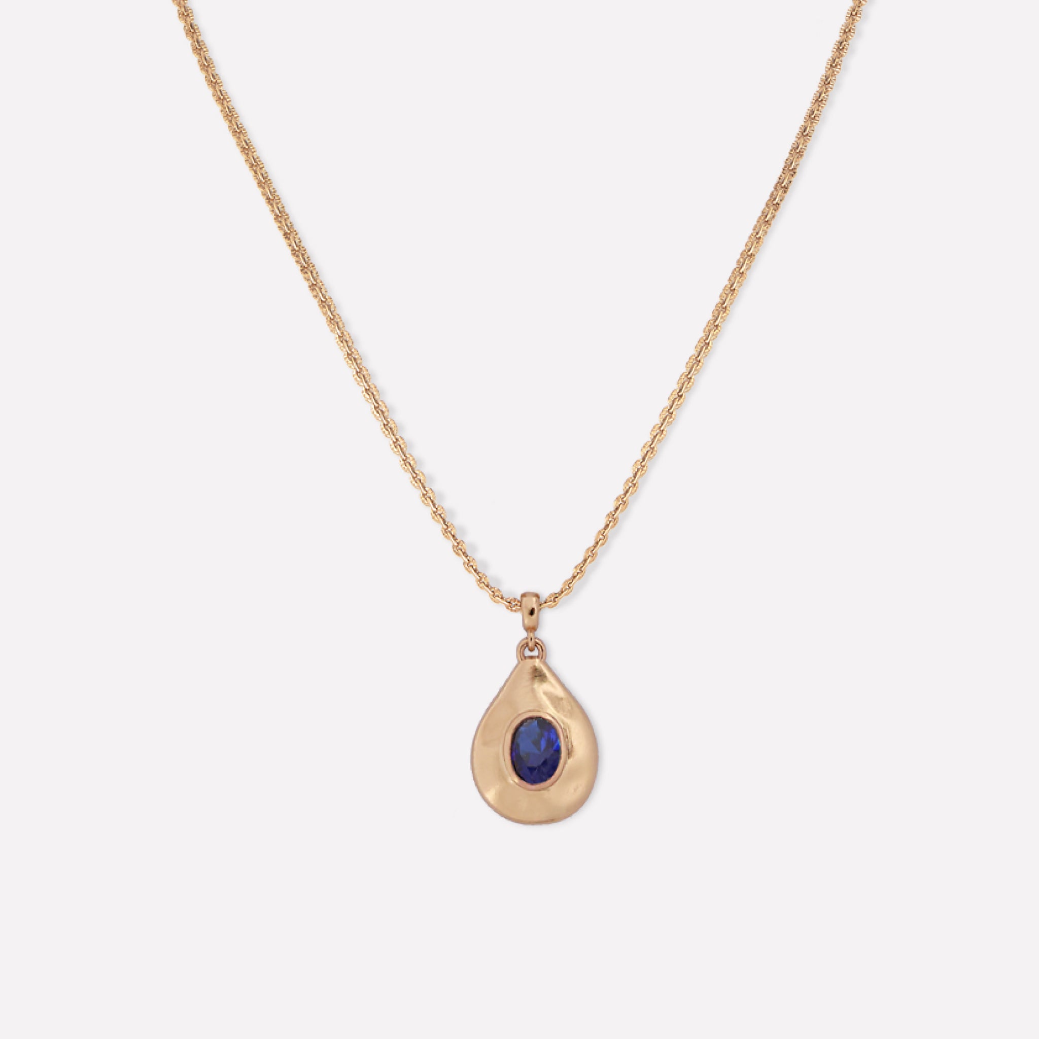 Fig Blue Crystal Necklace