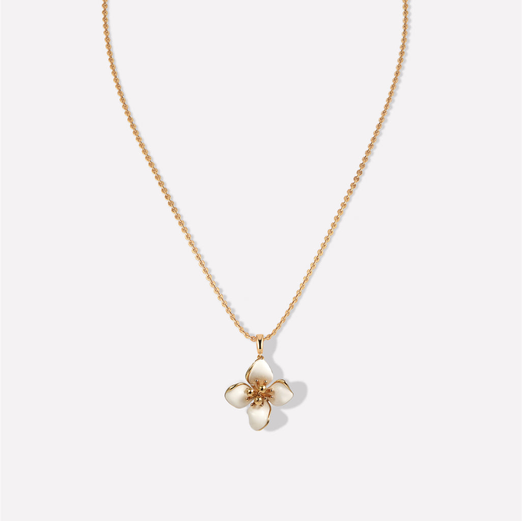 Iris Blossom Pendant Neckalce