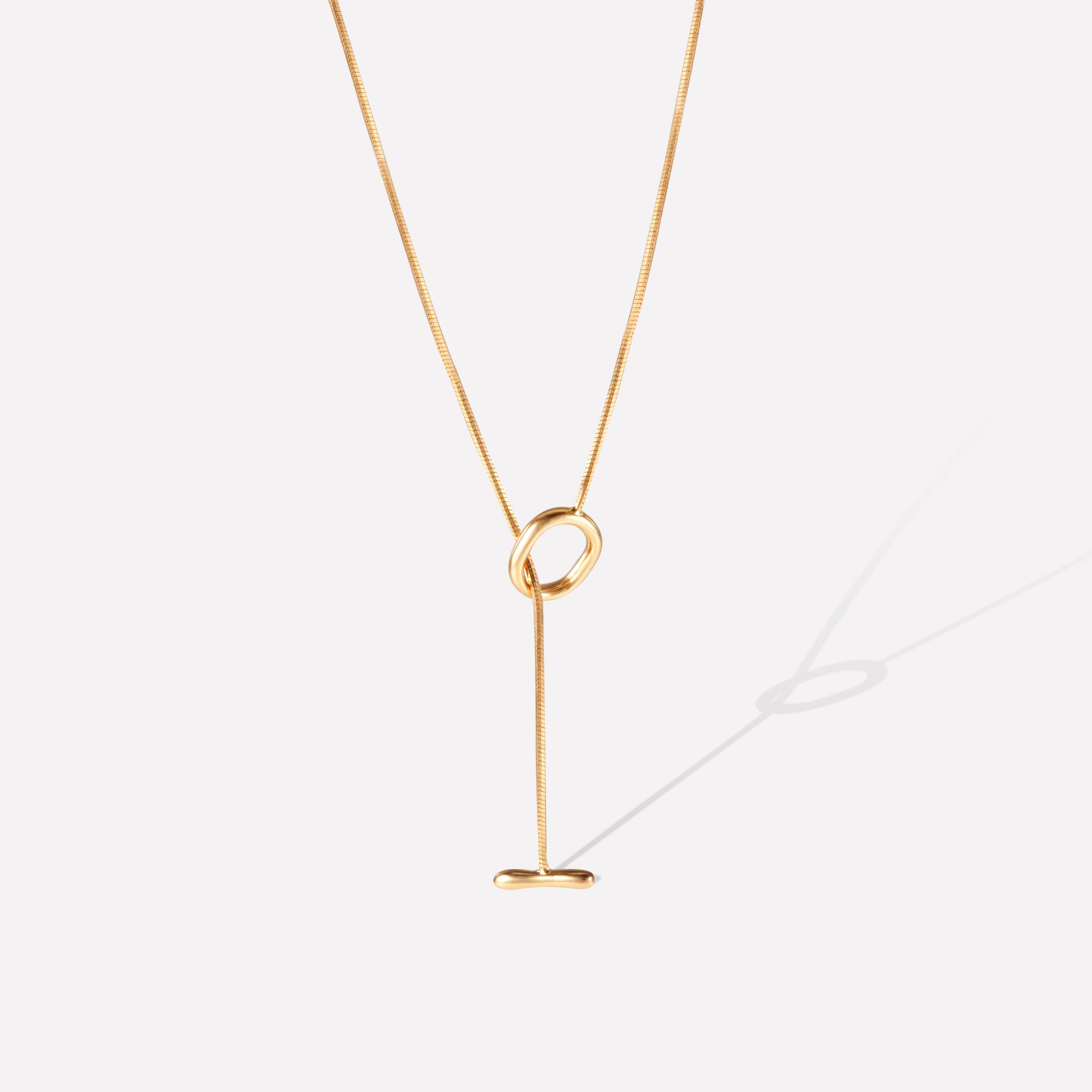 Vine Hoop Snake Bone Necklace