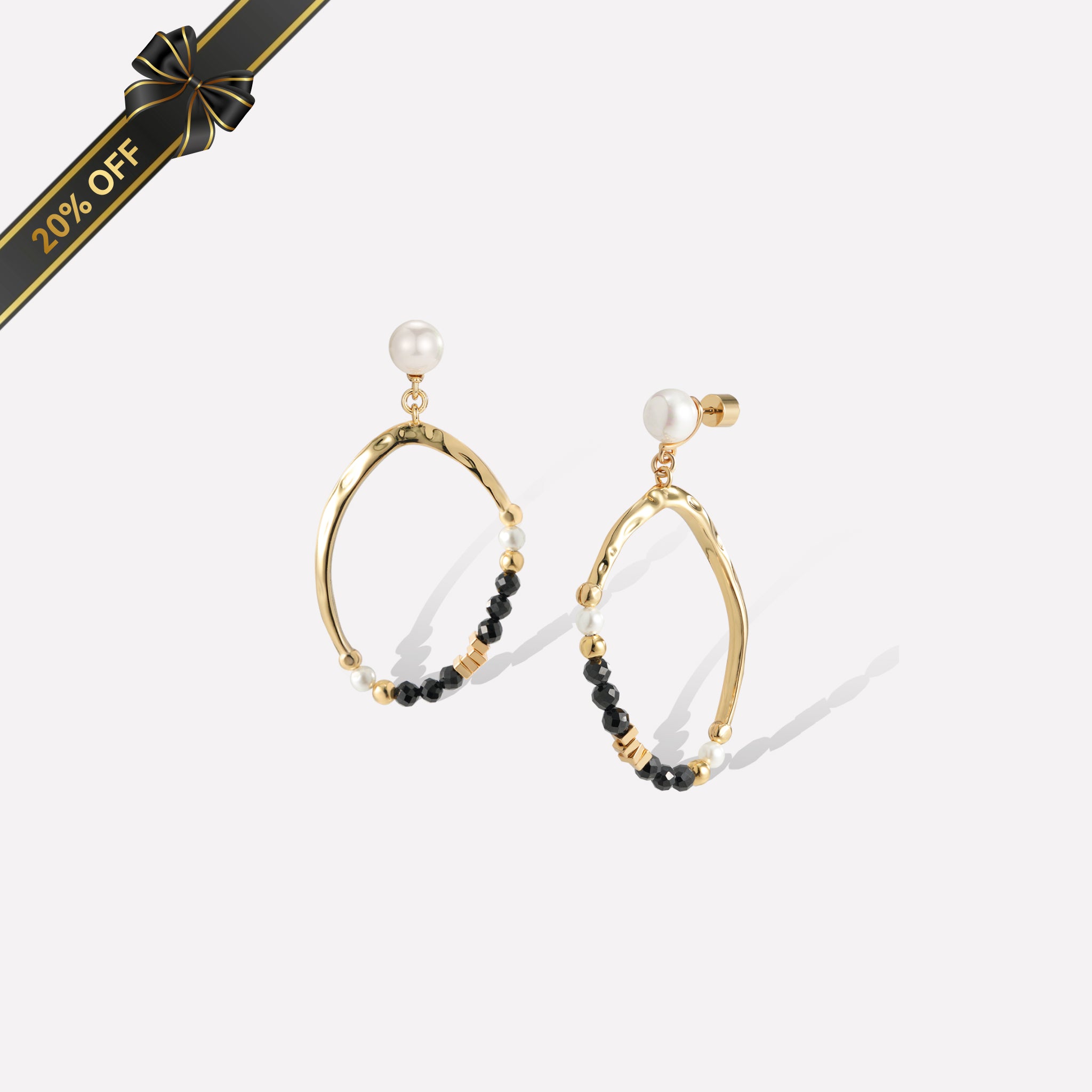 Poseidon Black Earrings