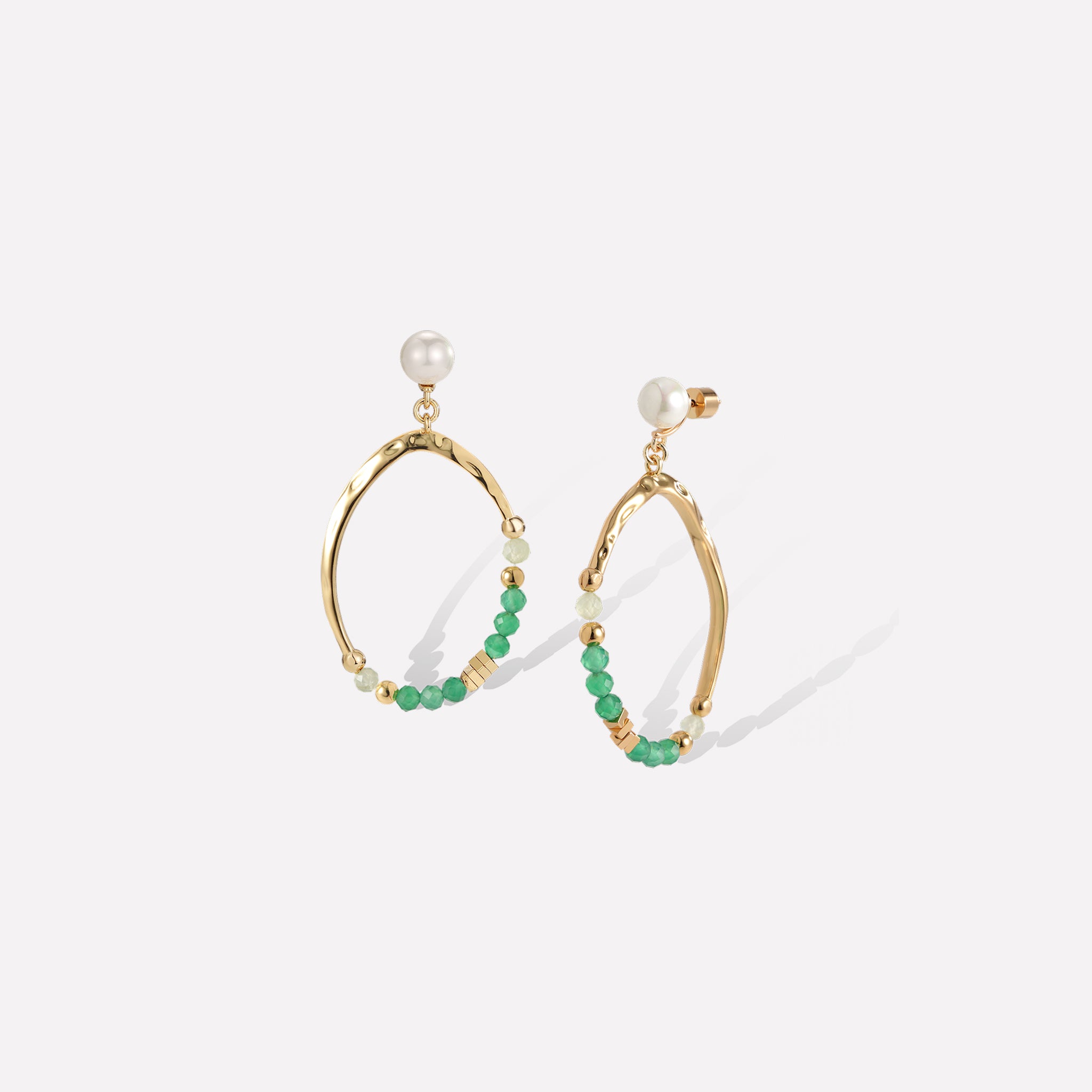 Poseidon Green Earrings