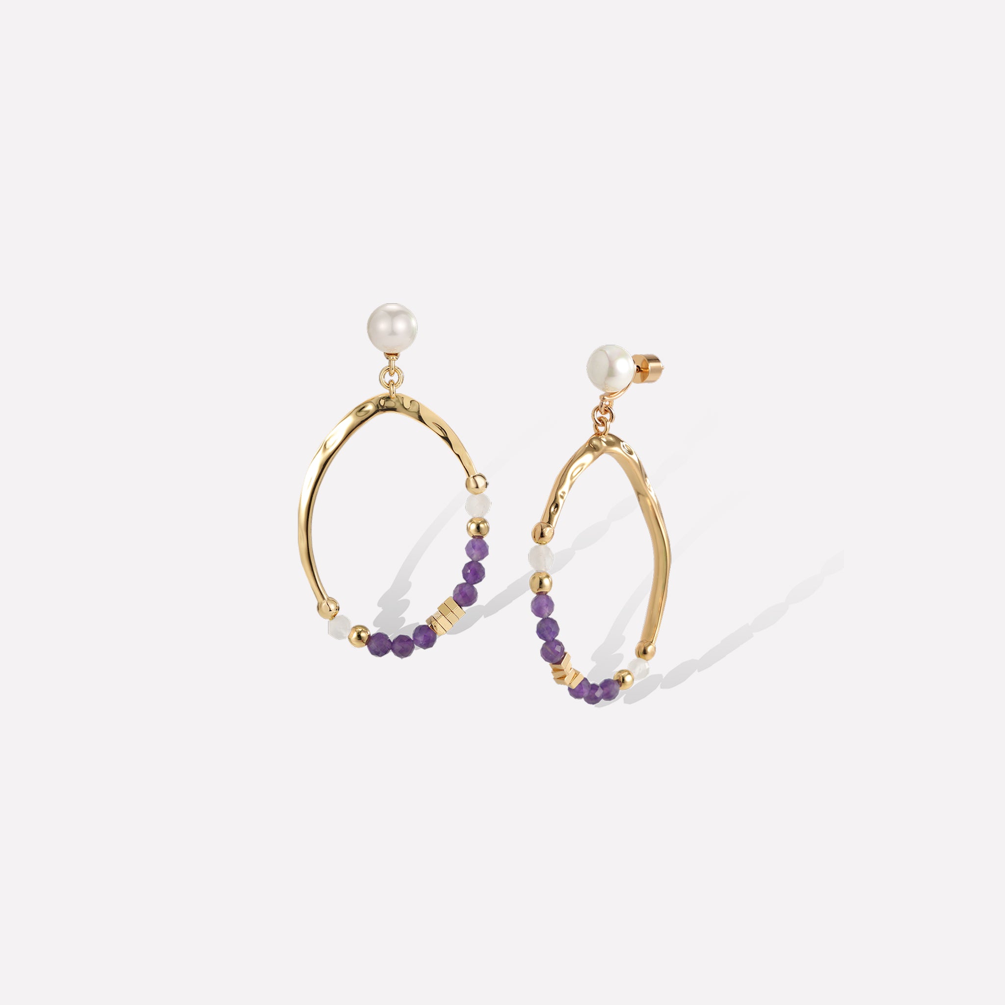 Poseidon Purple Earrings