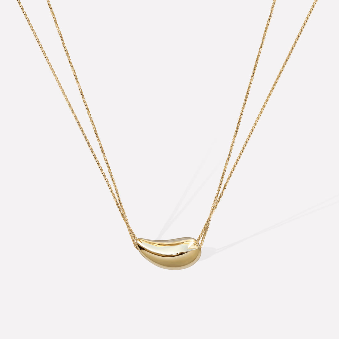 Collier Pendentif - Plaqué Or Blanc