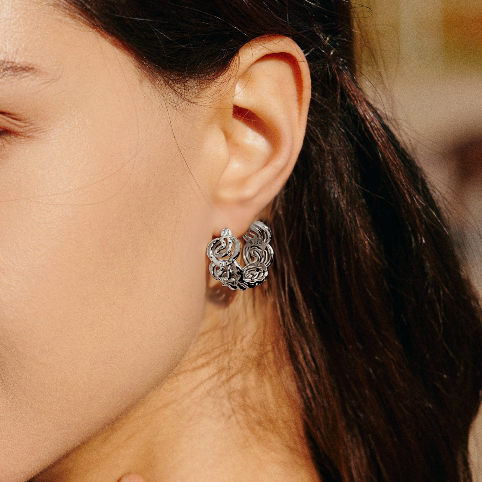 Boucles d'oreilles mono spirale