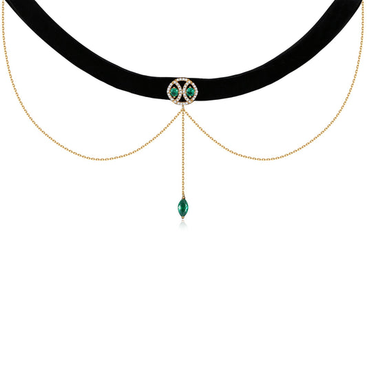 Baroque Velvet Necklace